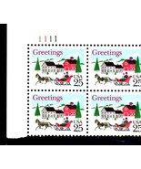 U S Stamps  -Greetings 25 cents stamp - Plate Block - £2.40 GBP