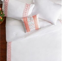 NWT Pioneer Woman White Coral Full/Queen Bedding Comforter Set  &amp; Pillow - £48.35 GBP