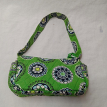 Vera Bradley Bright Cupcake Green Quilted Small Shoulder Bag Purse - £12.40 GBP