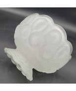 Vintage Decorative Bowl LE Smith Moon and Stars Frosted Glass Candy Compote - $27.15 CAD