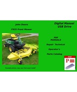 John Deere F935 Front Mower Technical Operator&#39;s CTM &amp; Parts Manual Set USB - $51.93 CAD