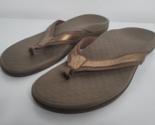 Vionic Tide Metallic Bronze Orthopedic Flip Flops Sandals Womens 9 Brown - $18.99