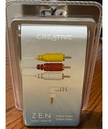 Creative Zen Vision &amp; Vision M MP3 Player Audio Video AV Cable 70PD00000... - $742.14 MXN