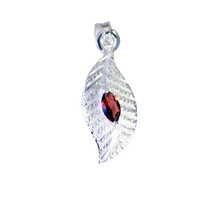 captivating Garnet 925 Sterling Silver Red Pendant genuine indian US gift - £18.12 GBP