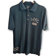 MVP Vintage Men&#39;s Polo Shirt Size M NYC 22 Printed Blue NEW WITH TAGS MS... - £22.19 GBP