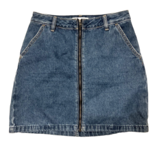 Hollister Skirt Womens Size 1 Blue Denim Mini Ultra High Rise Zip Front ... - £8.57 GBP