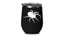 Spider Travel Wine Tumbler Cup Funny Gift for Creepy Halloween Sense Arachnology - $25.97