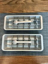 2 X Vintage RCA Westinghouse Metal Aluminum Lever 18 Ice Cube Tray ~ Used - £15.68 GBP