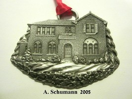 Christmas Ornament Pewter 2005 MGIC Limited Edition A. Schumann 1940s House - £7.72 GBP