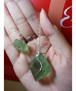 Handmade Pendulum with 2mm S925 Sterling Silver Chain and wire wrapped 2... - $40.00