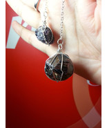 Handmade Pendulum with 2mm S925 Sterling Silver Chain and wire wrapped R... - $40.00