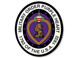 MILITARY ORDER OF THE PURPLE HEART MEDAL  4&quot; STICKER DECAL - £19.54 GBP
