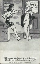 Gentlemen Prefer Blondes Cartoon Ladies Dancers Vintage Postcard, 1945 Ex Sup Co - £11.31 GBP