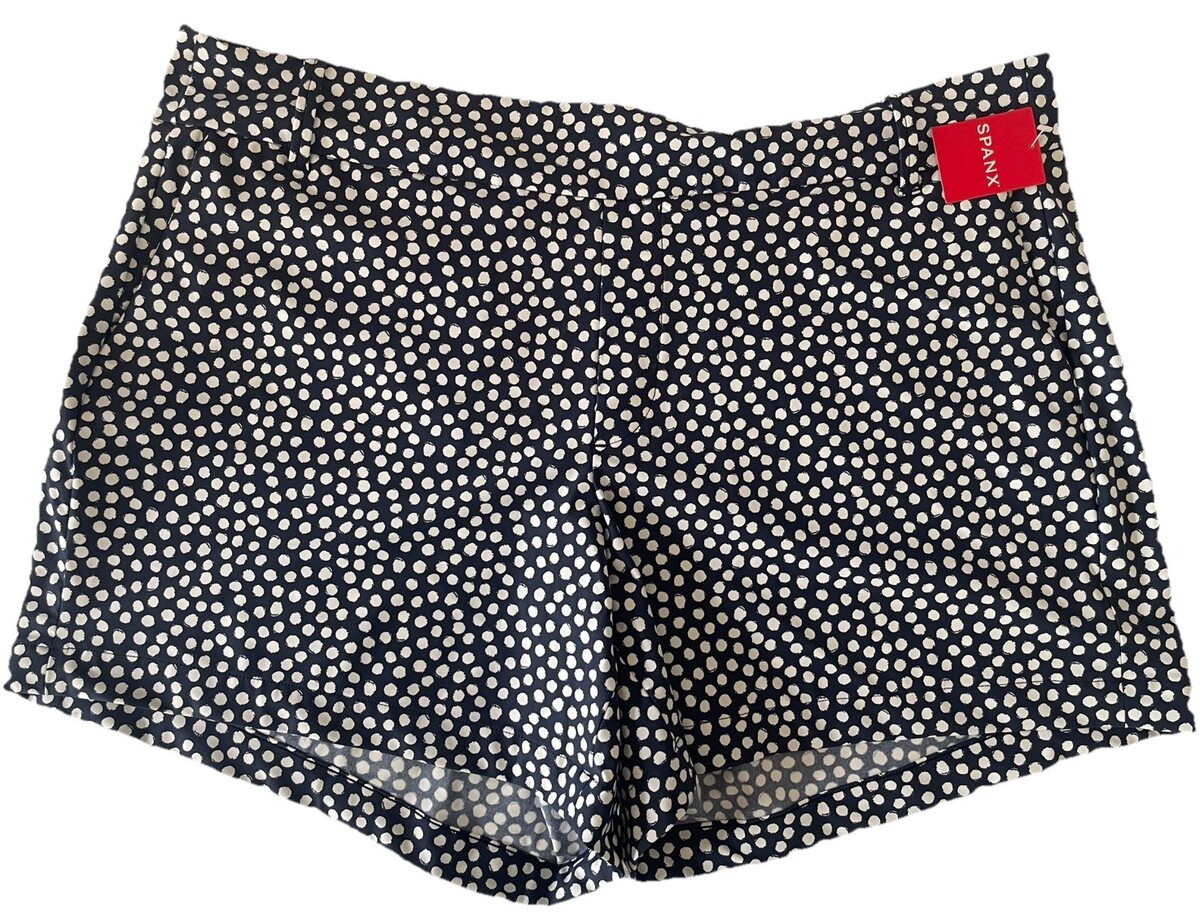 NWT Spanx Navy with Painted White Polka Dot Sunshine Shorts Size 2X - $47.49