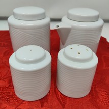 Dansk Tapestries &quot;Winter White&quot; Creamer Sugar Bowl Salt Pepper Set  - $56.23 CAD