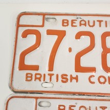 Beautiful British Columbia License Plate Matching Pair 28-44-DJ Expired 1978 Vtg - £30.42 GBP