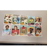 1976 Topps Football Set Of 10 Ungraded Cards - £7.50 GBP