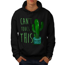 Wellcoda Cactus Funny Mens Hoodie, No touching Casual Hooded Sweatshirt - £25.49 GBP+