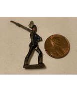 ANTIQUE CRACKER JACK PRIZE PREMIUM METAL SOLDIER WITH RIFLE  STAND UP TO... - $19.75