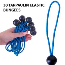 30 SILVERLINE TARPAULIN BALL BUNGEES SHOCK ELASTIC BUNGEE TIE LOOP CORD ... - $246.07 MXN