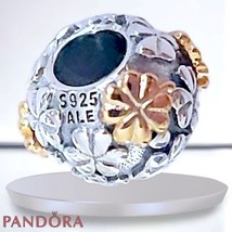 PANDORA Sterling Silver with 14K Gold Lucky Clover Irish Shamrock Bead -... - $29.69
