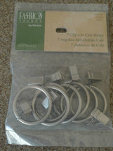 New Kirsch Levolor CLIP-ON RINGS Cafe&#39; Rod Pole Rings - Pack of 7 - PEWT... - £7.46 GBP