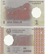 Tajikistan P10a, 1 Dram, Sadriddin Ayni Opera and Theatre, Dushanbe, UNC... - £0.95 GBP