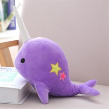 Cm 35cm narwhal whale binary star doll plush toy soft animal ocean sea stuffed toys for thumb200