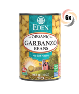 6x Cans Eden Foods Organic Garbanzo Beans ( Chickpeas ) | 15oz | No Salt... - £29.36 GBP