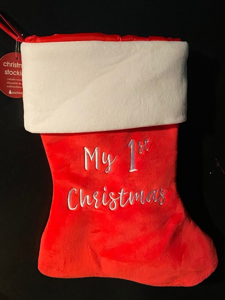 Pearhead My 1st Christmas Stocking 13.5&quot; *NEW W/Tags* lll1 - $9.99