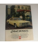 1970s Dodge Monaco Automobile Print Ad Vintage Advertisement Pa10 - $7.91