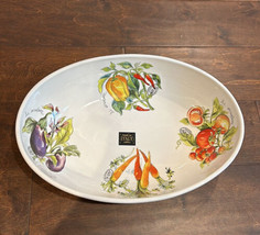 Effetti 14&quot;x10&quot; Pasta/Serving Bowl Vegetables, Handmade in ITALY  NEW - £36.26 GBP