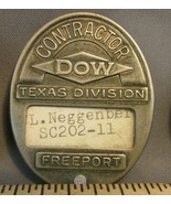 VERY RARE WWII Dow Chemical Freeport Texas Contractor Employee ID Badge ... - £90.06 GBP