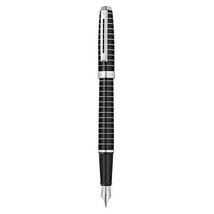 Cross Prelude Fountain Pen with Engraved Lines (Black) - Fine - £76.07 GBP