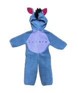 Disneyland Eeyore Fleece Hooded Jumpsuit Youth Size 4 - 6 Costume Full Z... - $631.34 MXN