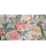 Fabric Gear, Inc. Tapestry Bouquet Pink Roses Blue Iris Yellow Flowers 1... - $55.12 MXN
