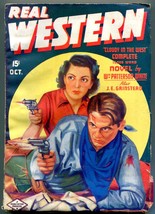 Real Western Pulp October 1936- Great cover- JE Grinstead- W Patterson White - £47.82 GBP
