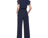 Vince Camuto Womens Navy Chiffon Crepe Dressy Jumpsuit Petites Size 0P W... - $74.79