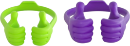 Phone Stand 4.5&quot; for smart phones 3.5&quot; - 8&quot; Neon Green &amp; Purple 2 Pack - £12.89 GBP