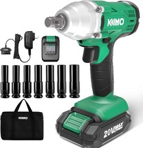 KIMO 20V Cordless Impact Wrench 1/2 inch, 2000 In-Lbs & High Torque 3400 IPM, - $77.99