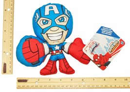 Vintage Captain America - Marvel Super Hero Adventure 6.5&quot; Plush Toy Figure 2015 - £3.91 GBP