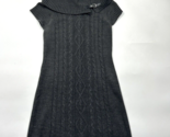 Dressbarn Women Knit Sweater Dress Size Small Short Sleeve Gray Cowl Neck - $27.10