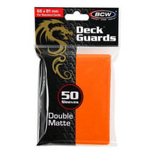 BCW Deck Protectors Standard (50 Sleeves) - Matte Orange - £13.93 GBP