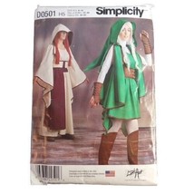 Simplicity D0501 Pattern Misses Zelda Link Assassins Creed Warrior Costume 6 Cut - £4.62 GBP