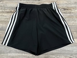Adidas Condivo Soccer Shorts Women&#39;s Small Black With White Stripe Style #CE1704 - £10.12 GBP