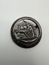 Vintage Sterling Silver Egyptian Revival Persian Chariot Roman Games Brooch BB15 - $48.02