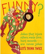 Funny - Jokes Let&#39;s Think Twice - 1920&#39;s - Work Motivational Poster - £26.37 GBP