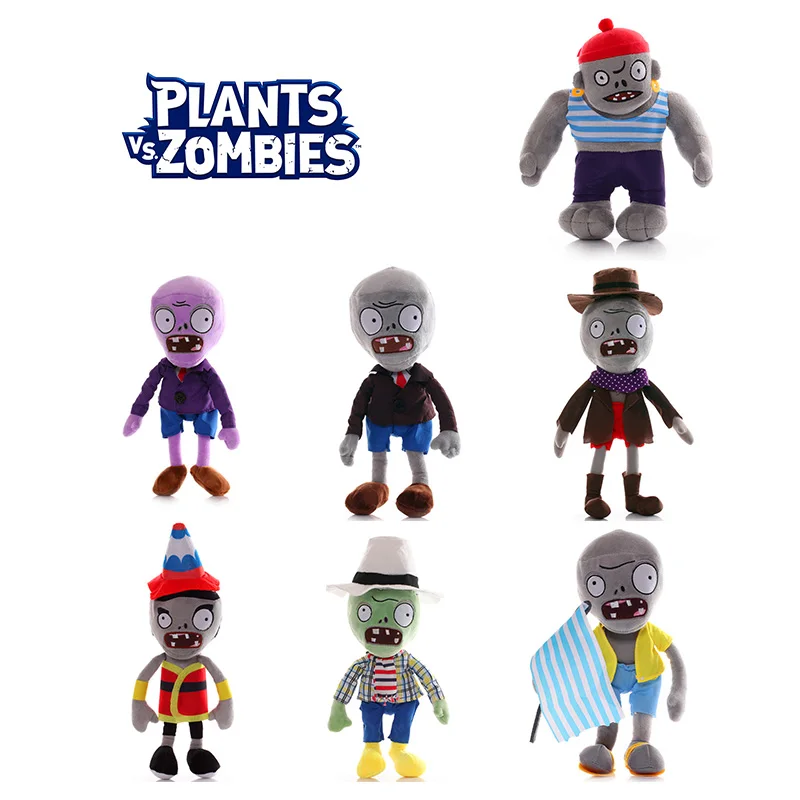 Video Game Plants VS Zombies Stuffed Plush Doll Toys Conehead Zombie Newspaper - £11.99 GBP