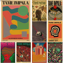 Tame Impala Psychedelic Poster Rock Music Band Kraft Paper Posters Vintage Home  - £1.10 GBP+