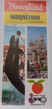 Vintage Visit Disneyland Tour Marineland Foldout Brochure 1960s - $5.99